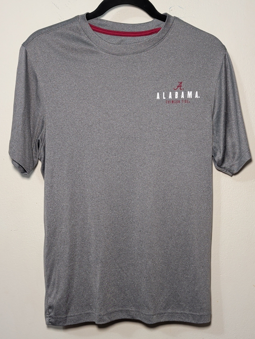Realtree Fishing Alabama Crimson Tide Performance Shirt Gray Red Men's Size S